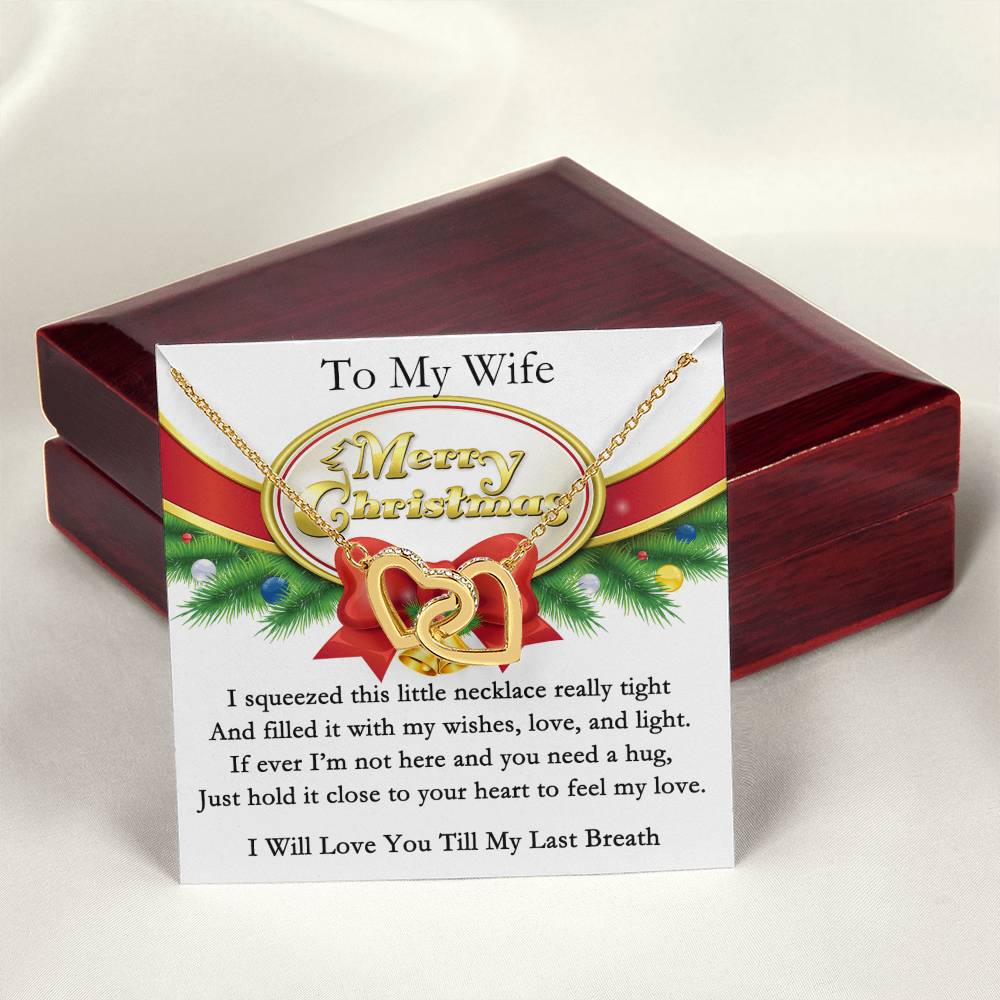 To My Wife Interlocking Hearts Necklace