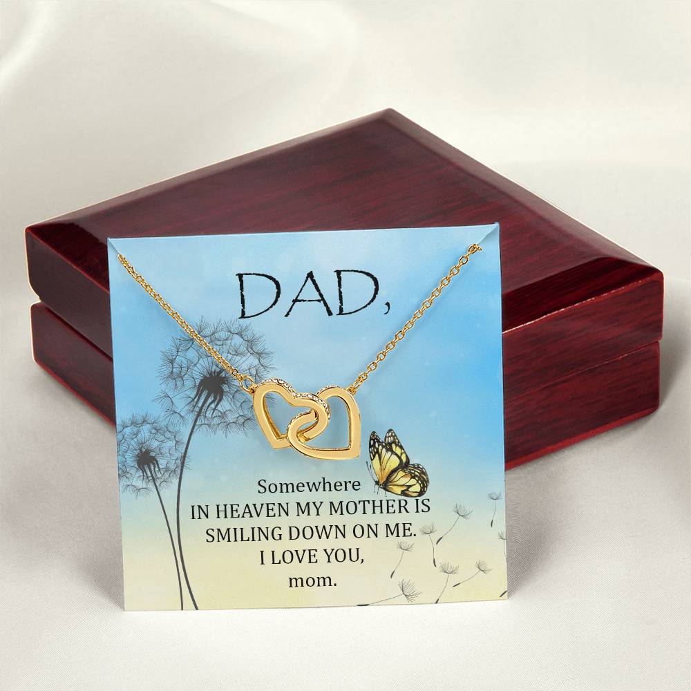 Dad - The Years May Pass But Still You Stay - Necklace Interlocking Hearts Necklace