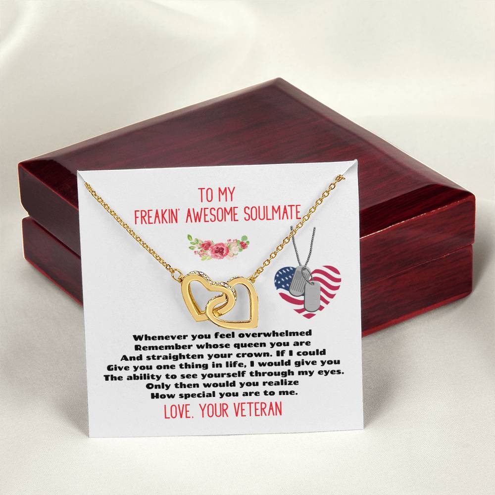 Veteran'S Wife - Interlocking Heart Necklace Interlocking Hearts Necklace