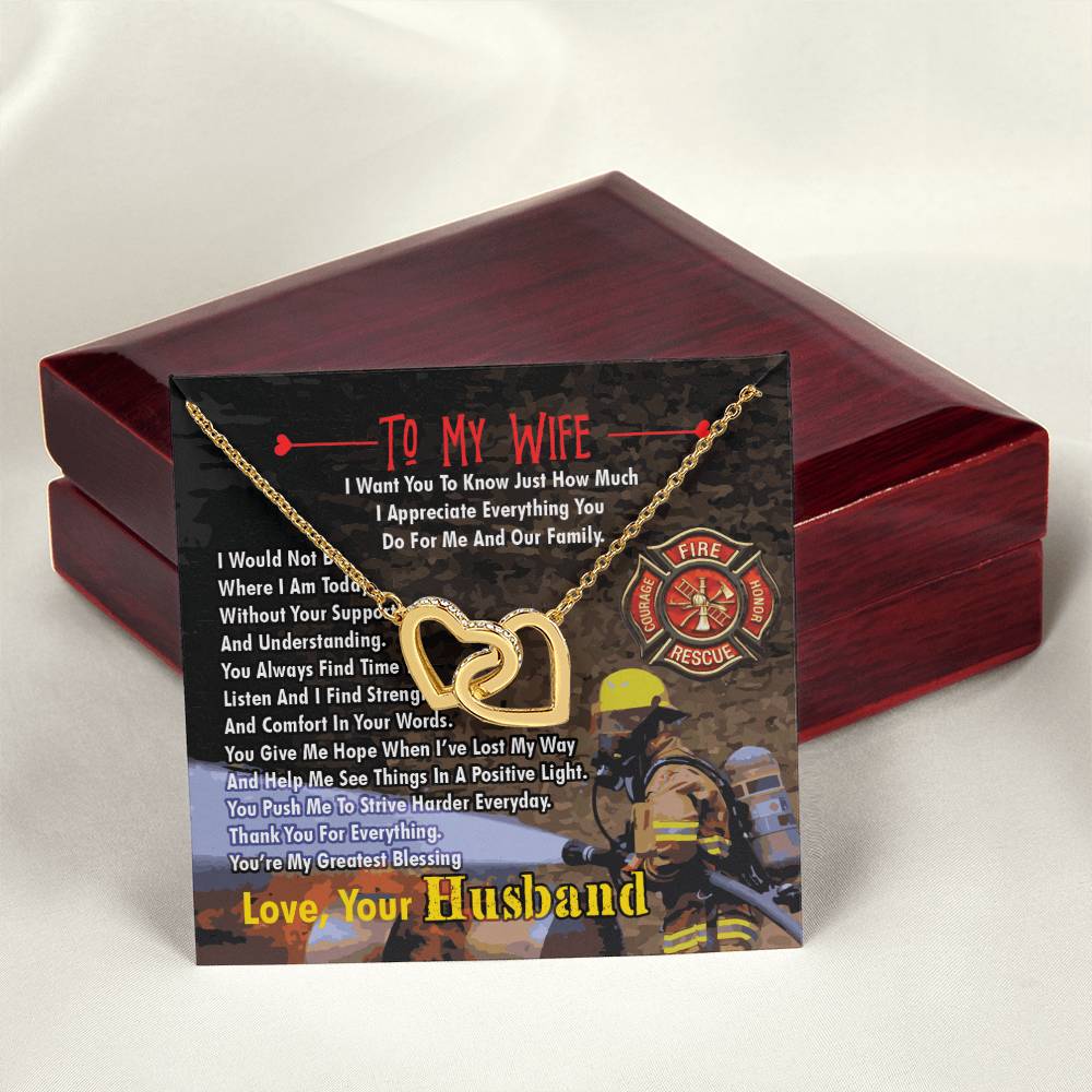 Firefighter'S Wife - Interlocking Heart Necklace Interlocking Hearts Necklace