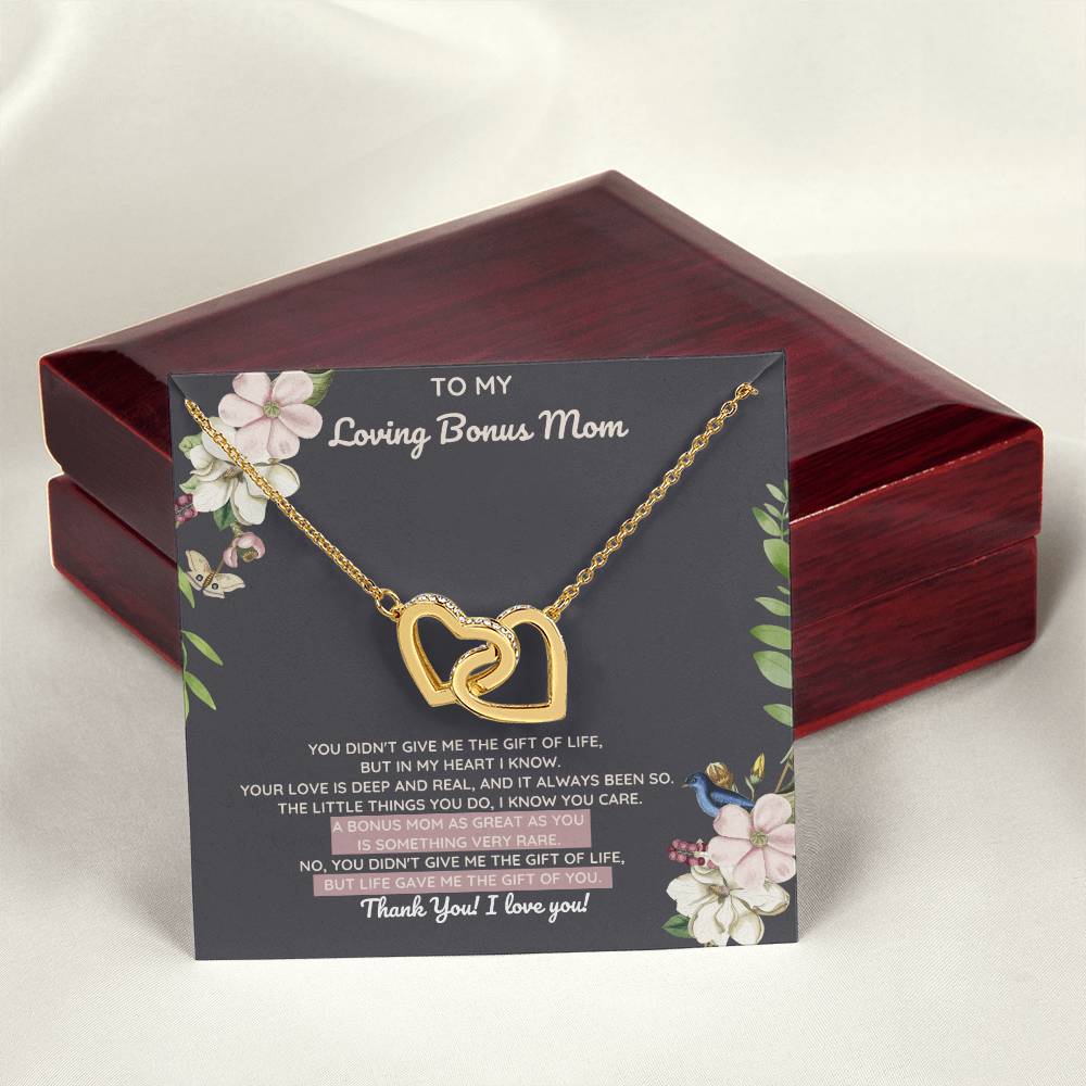 Bonus Mom Gift Of You Interlocking Heart Necklace Night Interlocking Hearts Necklace