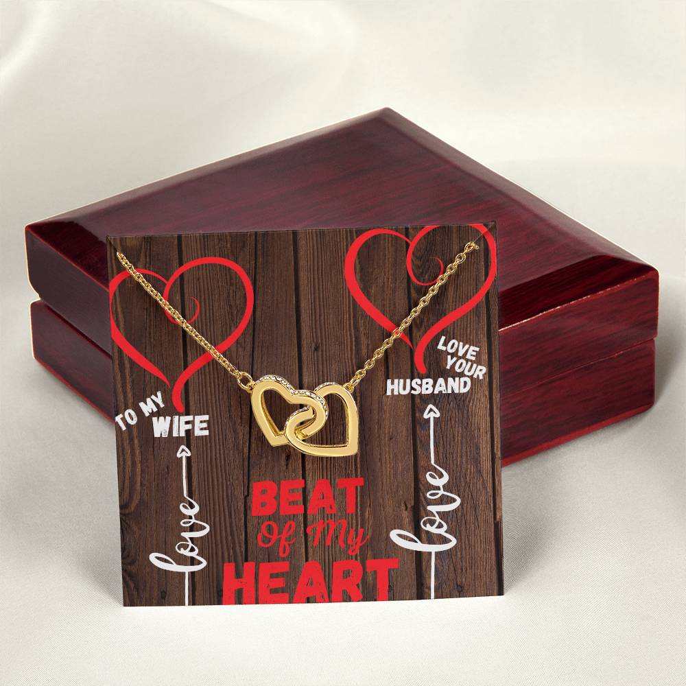 Beat Of My Heart Interlocking Hearts For My Wife Interlocking Hearts Necklace