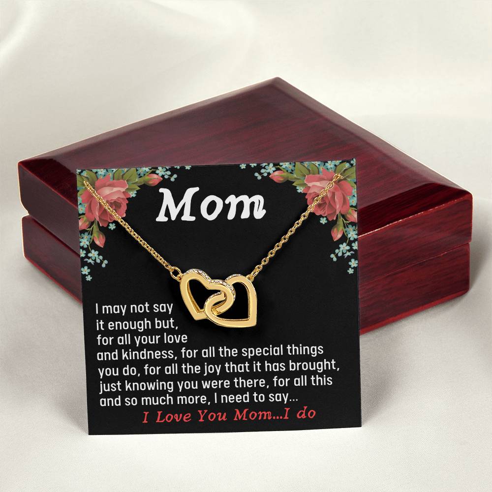 For All The Joy It Has Brought Just Knowing You Were There - Necklace Interlocking Hearts Necklace