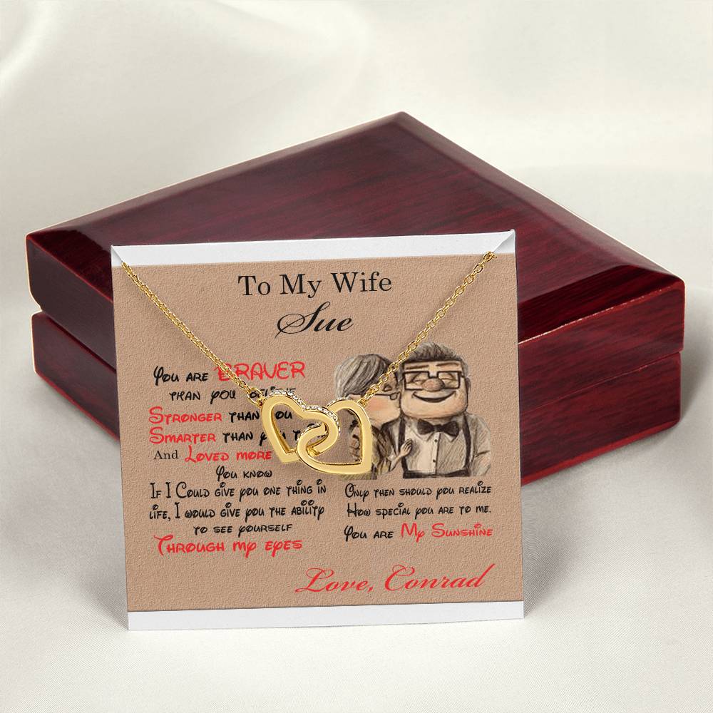 Double Heart Necklace Perfect Gifts For Your Love One'S Interlocking Hearts Necklace