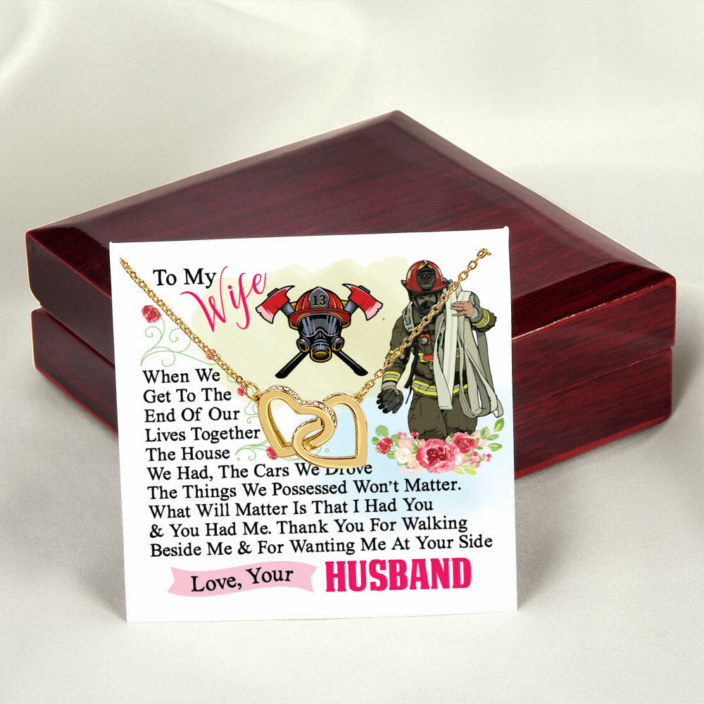 Firefighter'S Wife - Interlocking Heart Necklace Interlocking Hearts Necklace