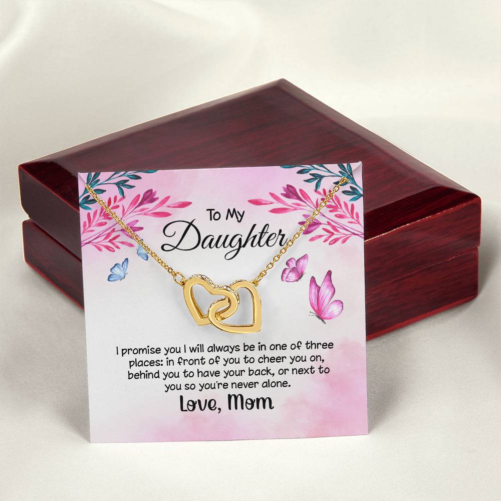 Daughter Mother Interlocking Hearts Necklace