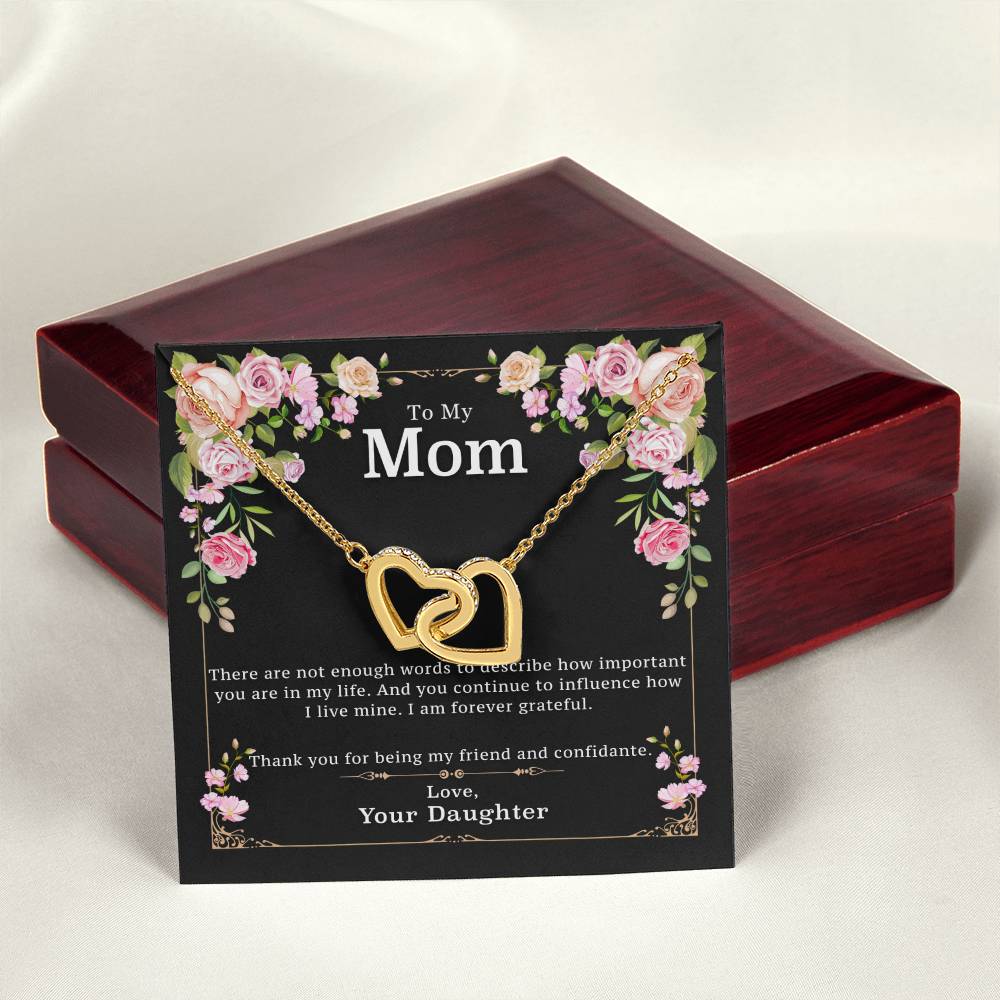 Forever Grateful Necklace Interlocking Hearts Necklace