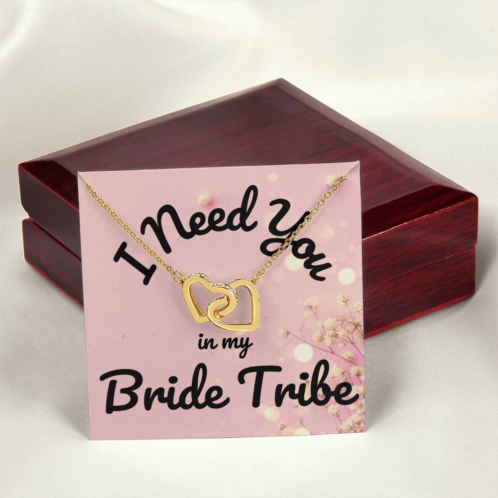 Entwined Heart Bride Tribe Necklace Interlocking Hearts Necklace