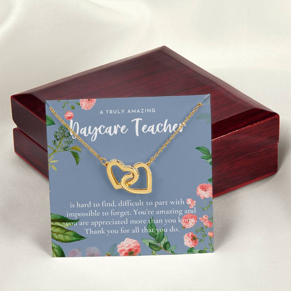 Daycare Teacher Gift For Daycare Provider Gifts Daycare Thank You Gifts Preschool Teacher Gift Thank You Gift Daycare Interlocking Hearts Necklace