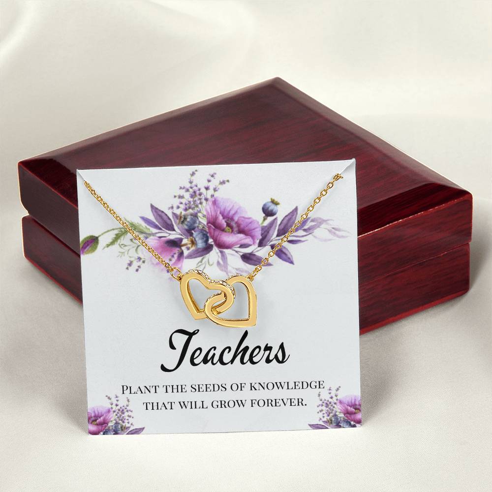 Best Gifts Forteachers From Students Interlocking Hearts Necklace