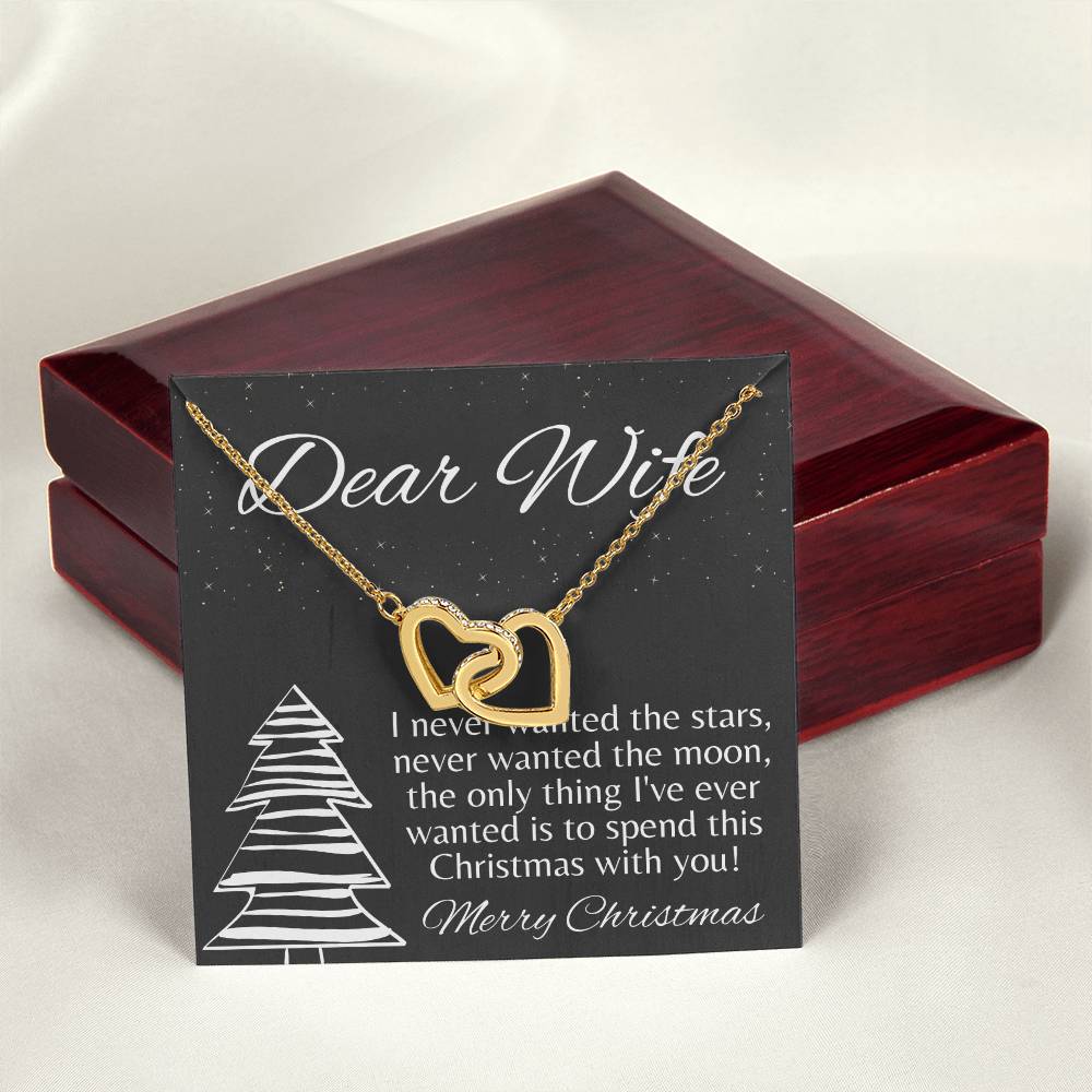 Wife Christmas Gift Christmas Gift For Wife Gift For Wife Birthday Wife Birthday Gift Wife Gift From Husband Wife Necklace Gift Interlocking Hearts Necklace