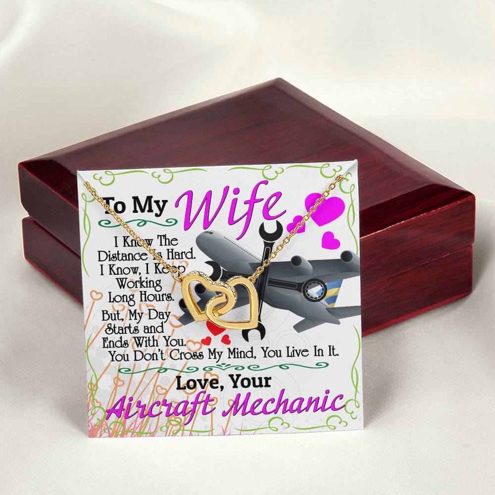 Aircraft Mechanic'S Wife - Interlocking Heart Necklace Interlocking Hearts Necklace