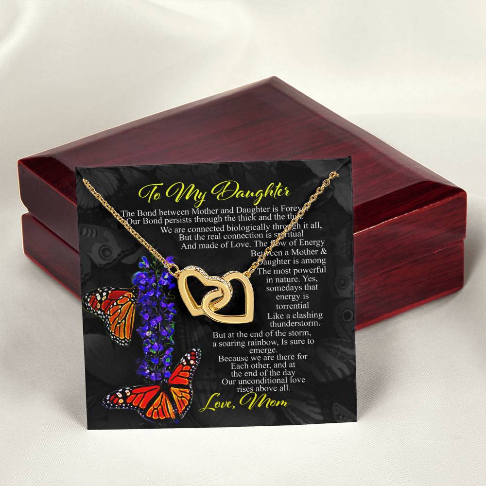 Gift For Daughter- Interlocking Heart Necklace Interlocking Hearts Necklace