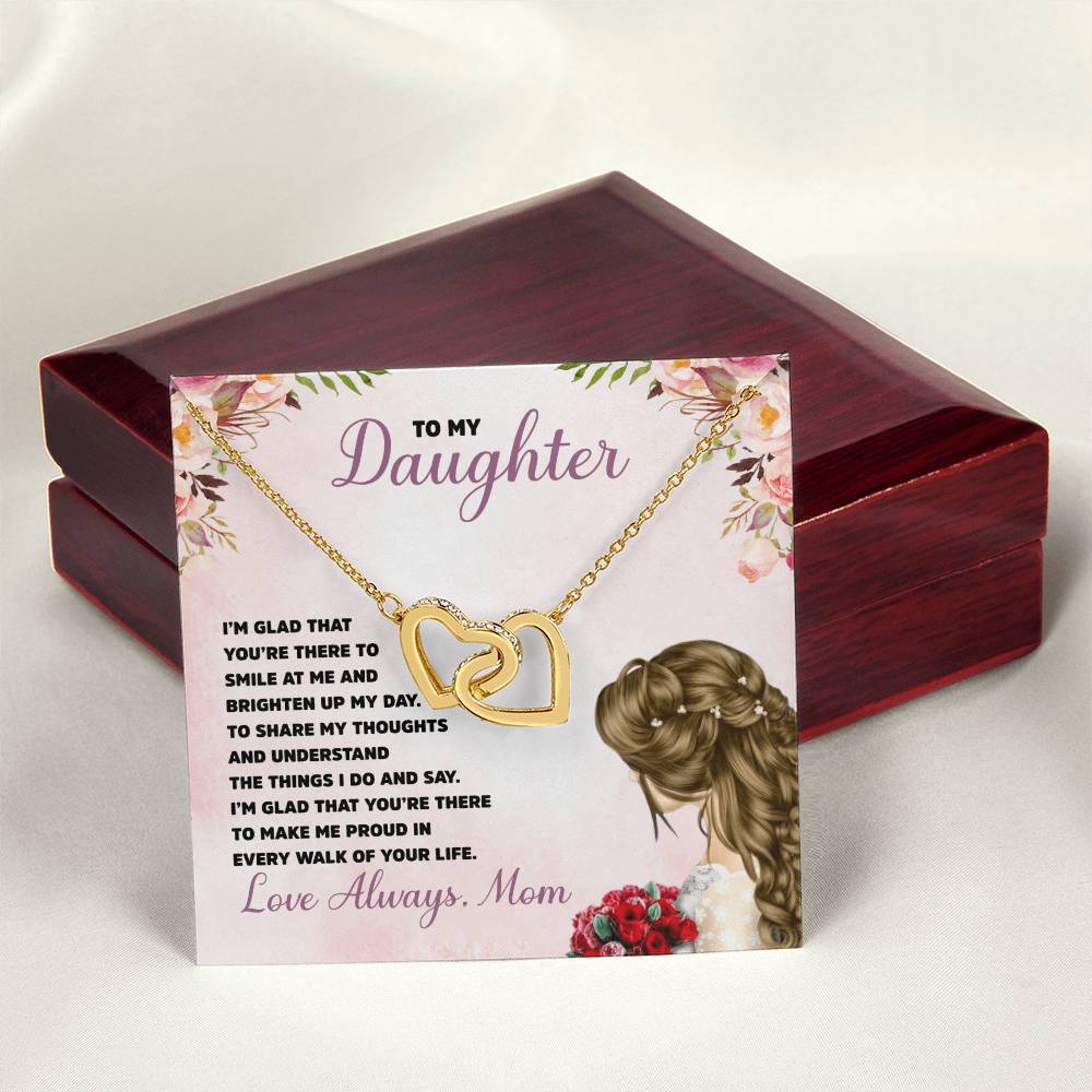 A Special Gift For Daughter Interlocking Hearts Necklace