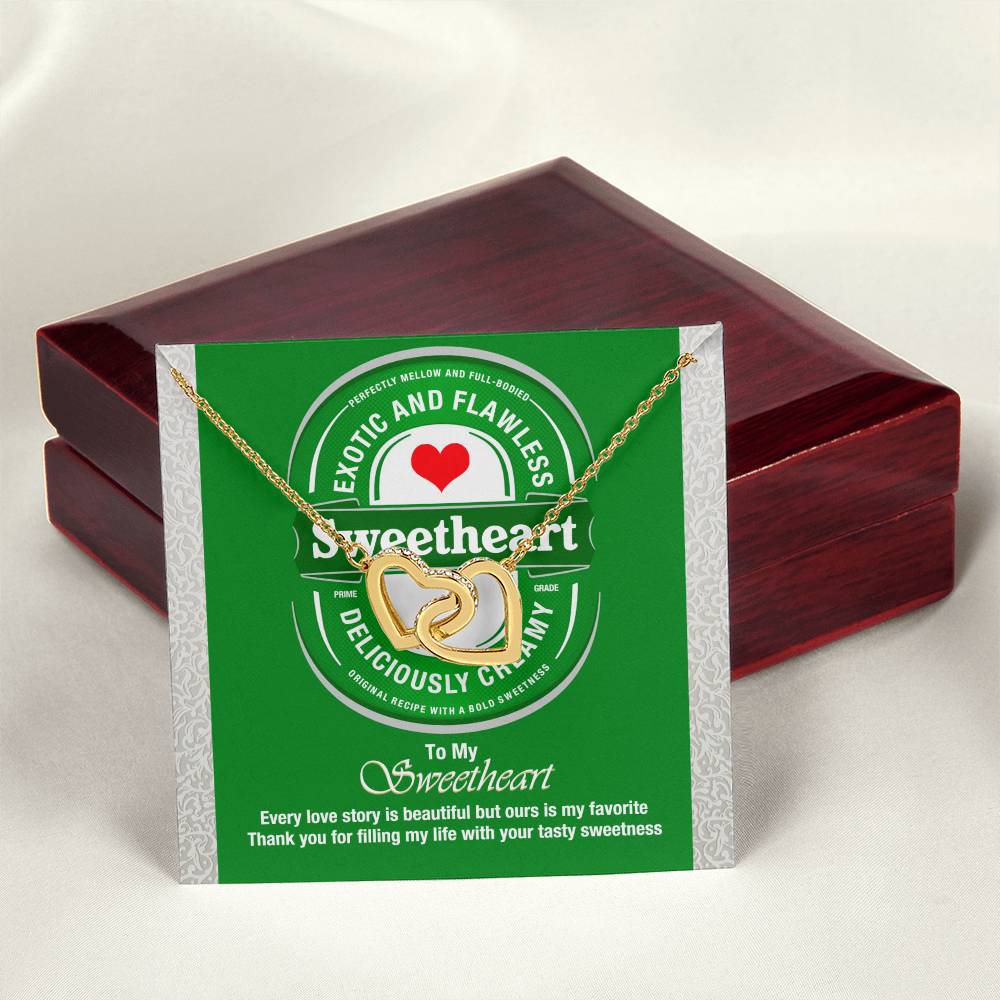 Beer Lover'S Wife Interlocking Hearts Necklace