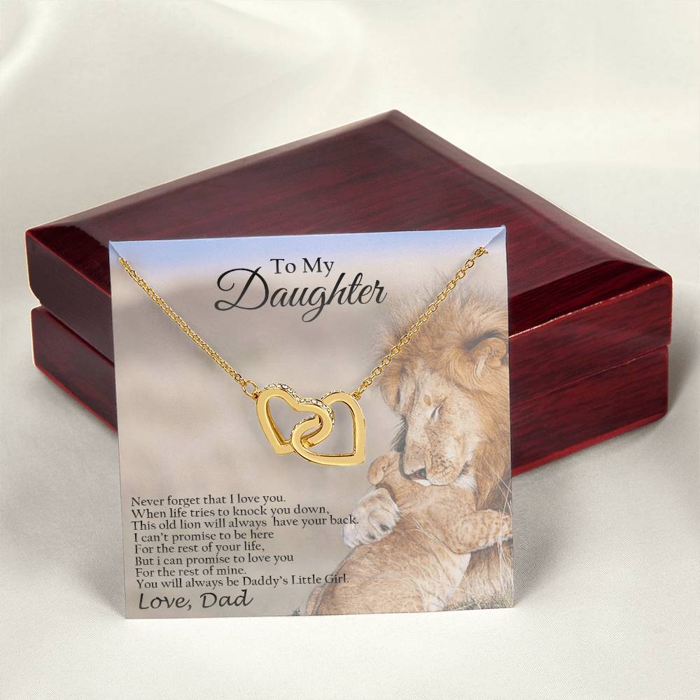 You Will Always Be Daddy'S Little Girl Interlocking Hearts Necklace
