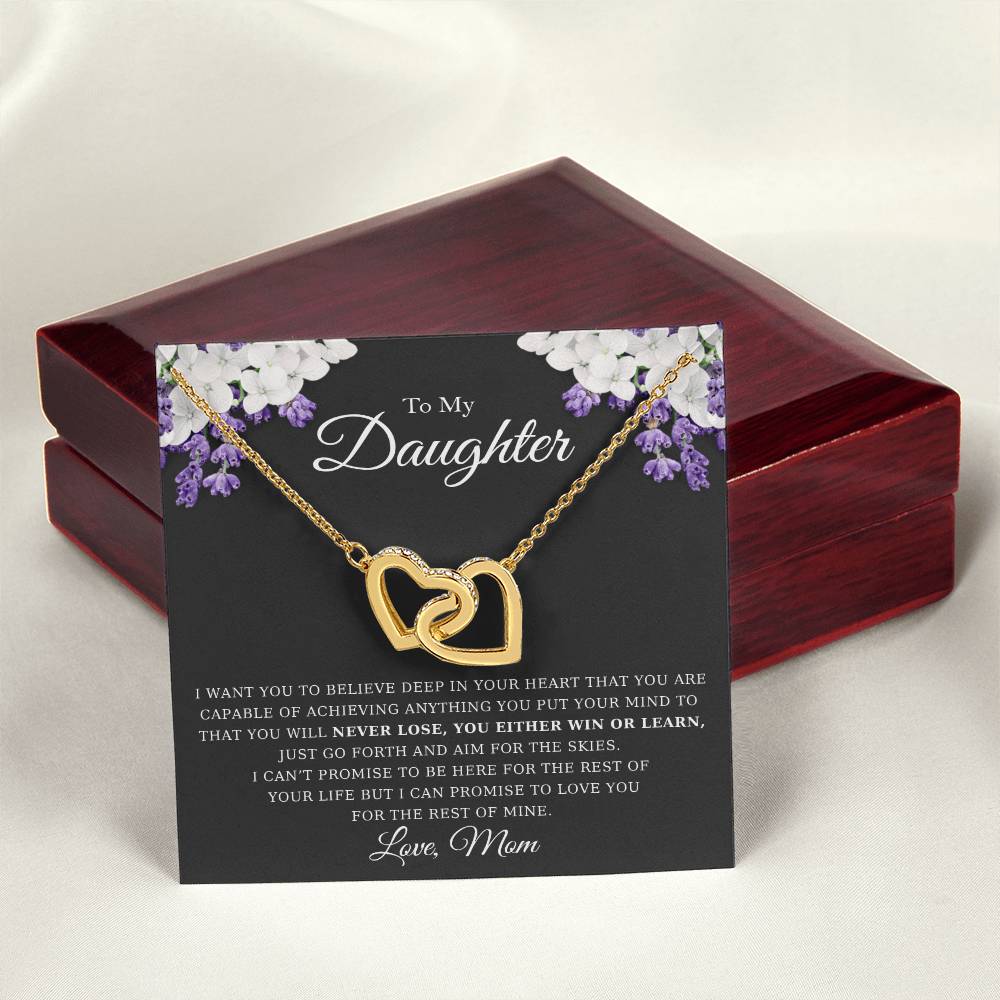 Gift For Daughter From Mom To My Daughter Daughter Birthday Jewelry Gift Grown Up Daughter Necklace From Mom Interlocking Hearts Necklace