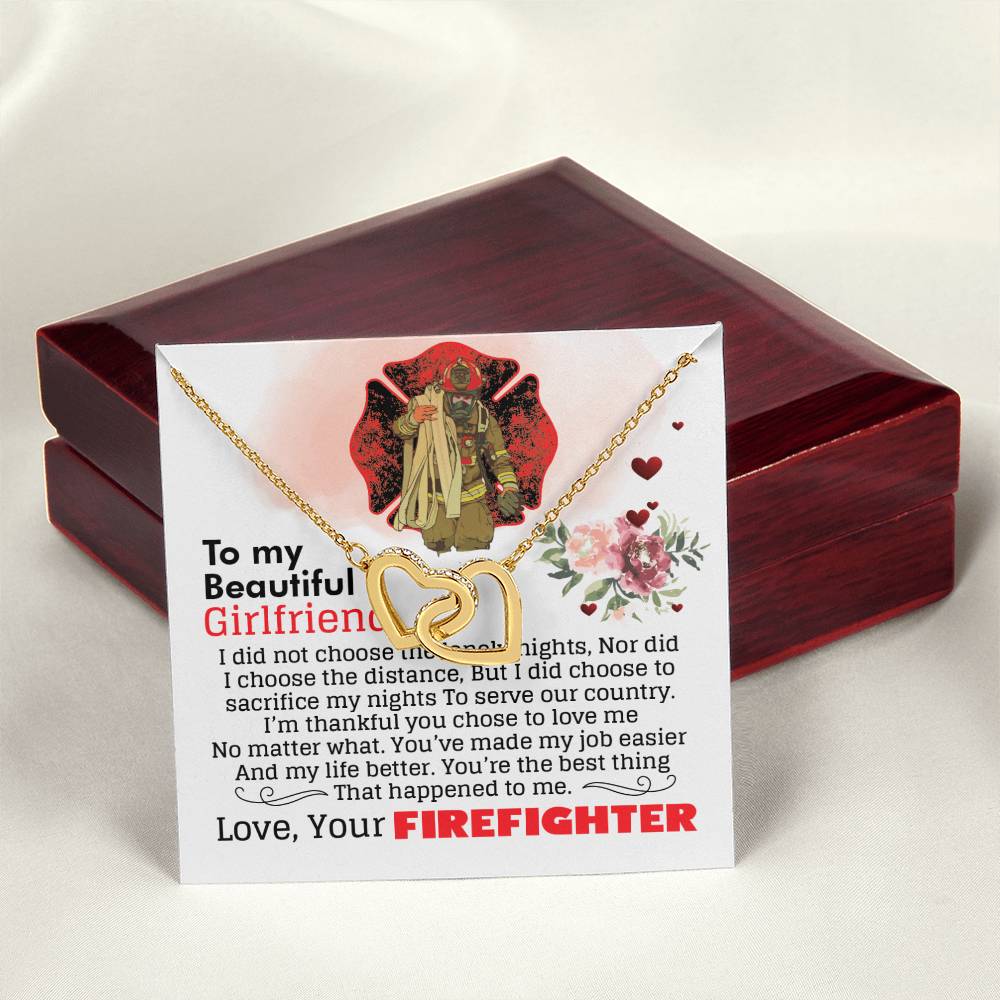Firefighter'S Girlfriend - Interlocking Heart Necklace Interlocking Hearts Necklace