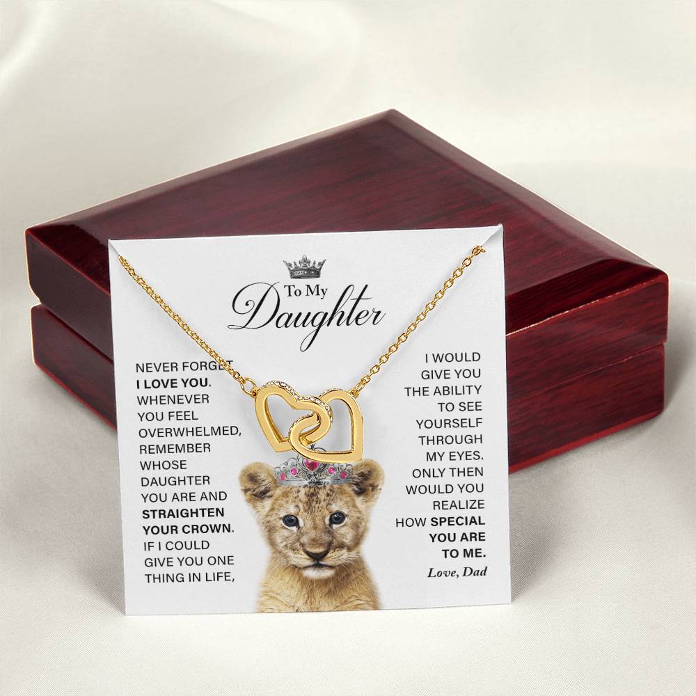Daughter - How Special You Are To Me- Necklace Interlocking Hearts Necklace