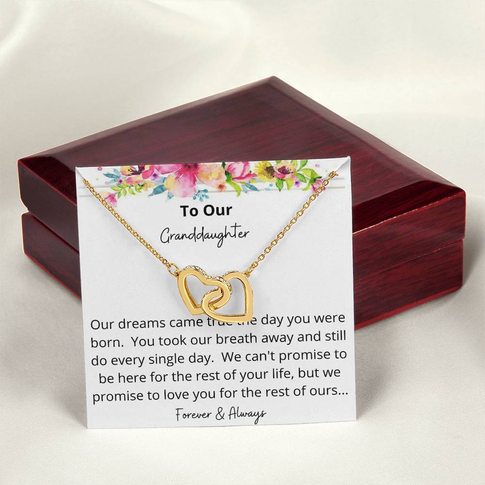 Two Hearts Forever And Always Necklace Interlocking Hearts Necklace