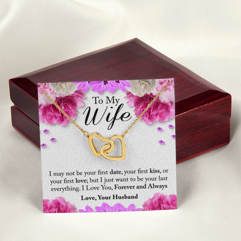 To My Wife Interlocking Hearts Necklace