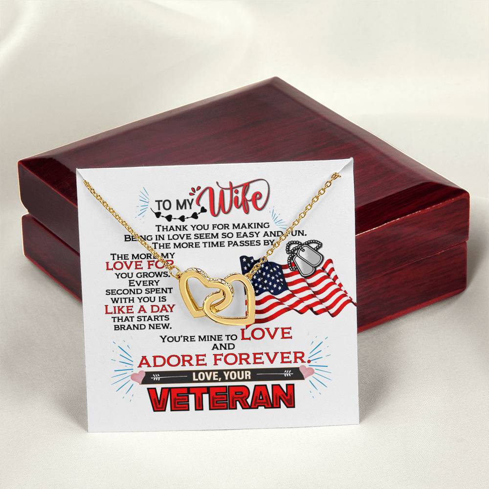 Veteran'S Wife - Interlocking Heart Necklace Interlocking Hearts Necklace