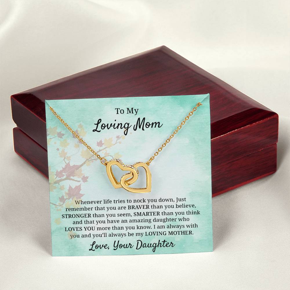 You'Ll Always Be My Loving Mother Interlocking Hearts Necklace
