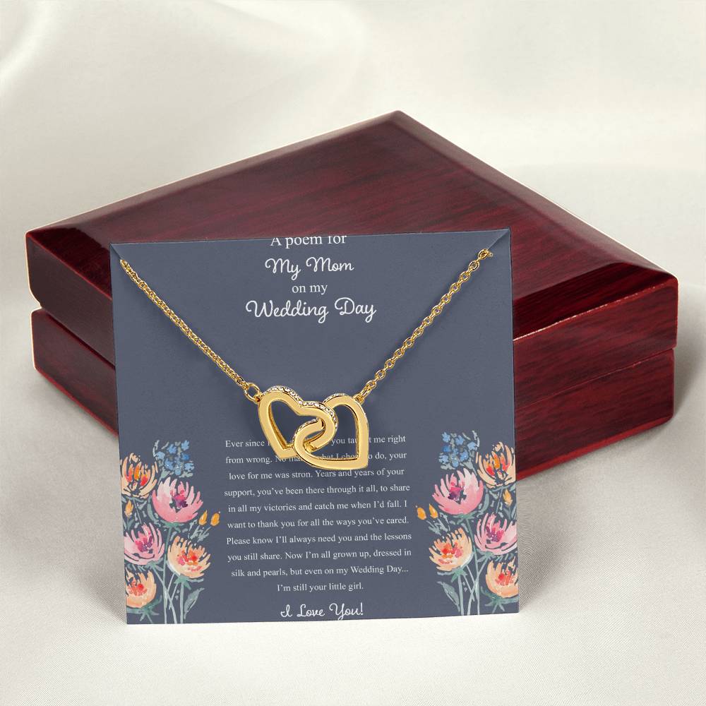 A Poem For My Mom Interlocking Hearts Necklace