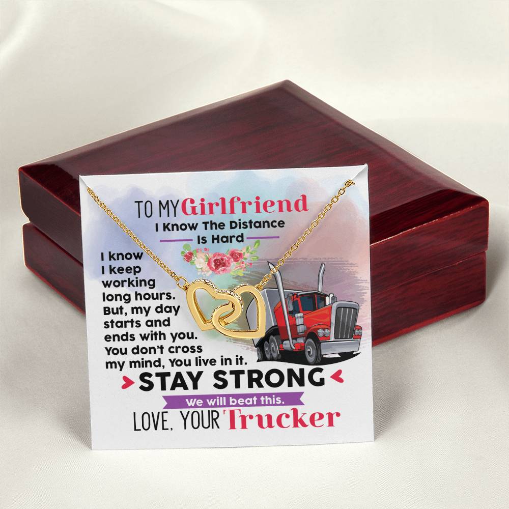 Gift For Girlfriend- Interlocking Heart Necklace Interlocking Hearts Necklace