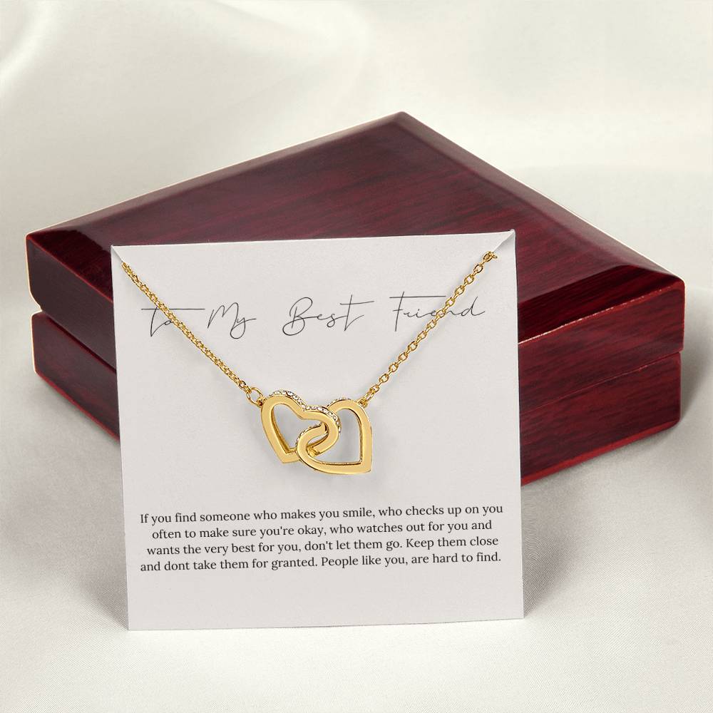 Best Friend Necklace Interlocking Hearts Necklace
