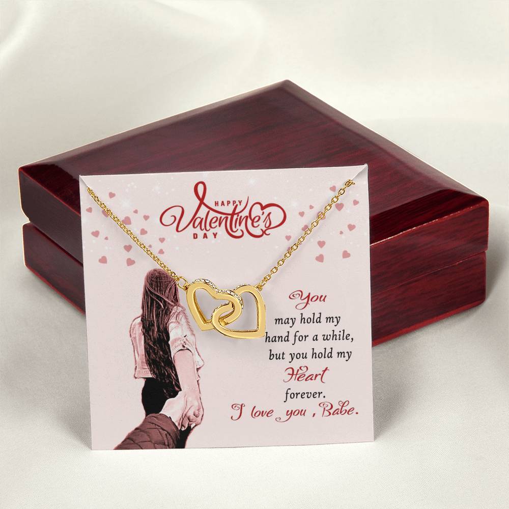 To My Wife Interlocking Hearts Necklace