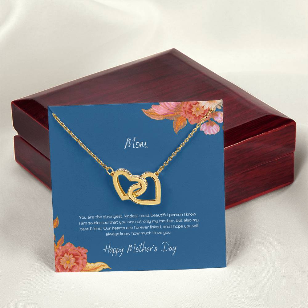 Two Hearts Mother'S Day - Blessed Interlocking Hearts Necklace