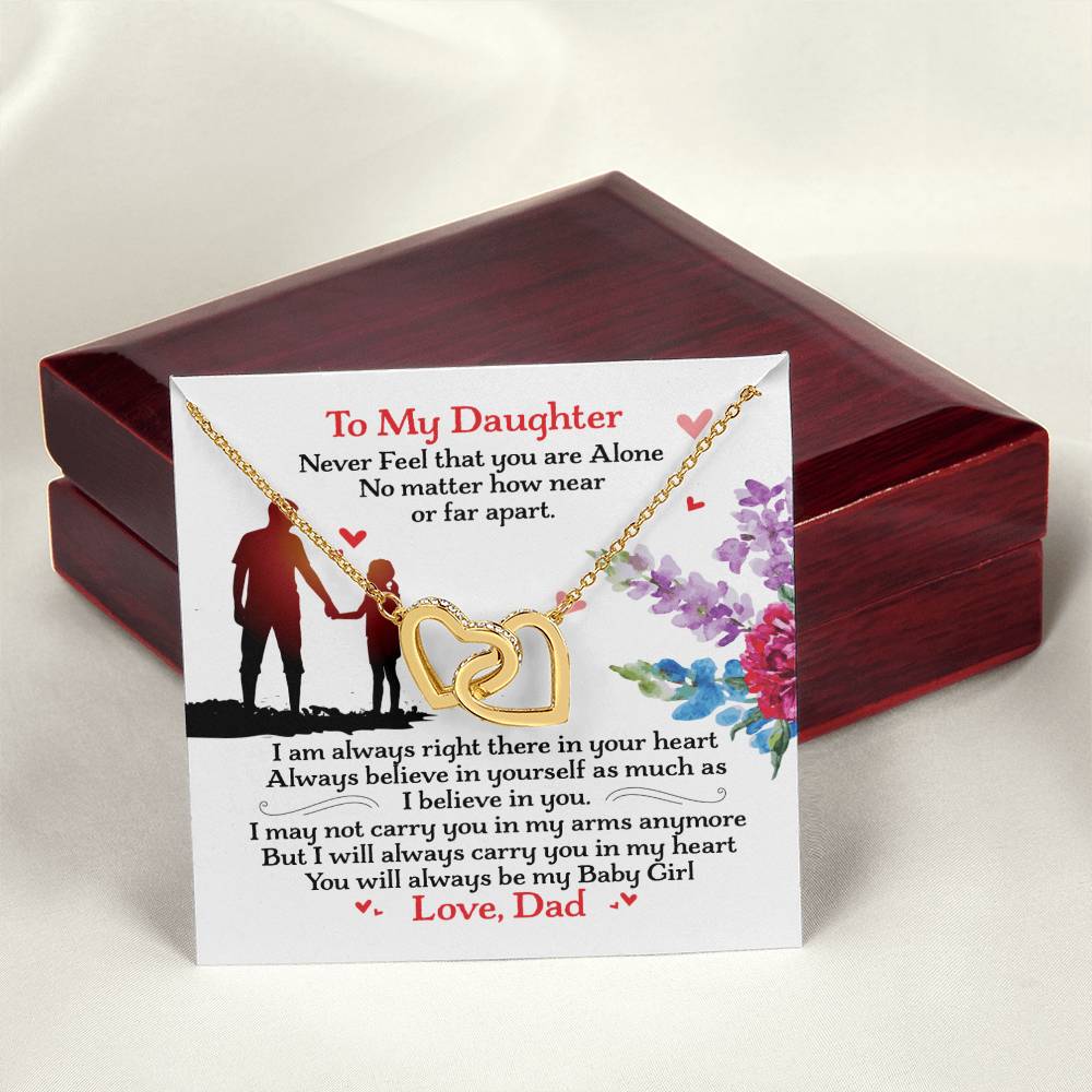 Gift For Daughter - Interlocking Heart Necklace Interlocking Hearts Necklace