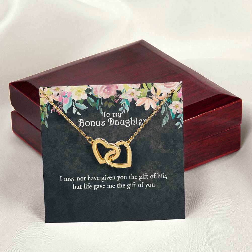 Bonus Daughter Gift Step Daughter Gift Stepdaughter Necklace Daughter Jewelry Step Daughter Birthday Interlocking Hearts Necklace