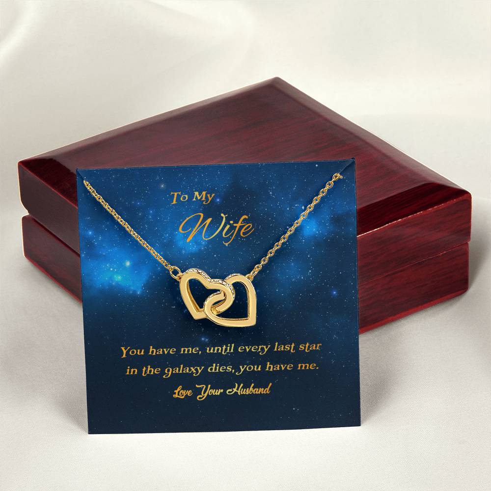 You Have Me Interlocking Hearts Necklace