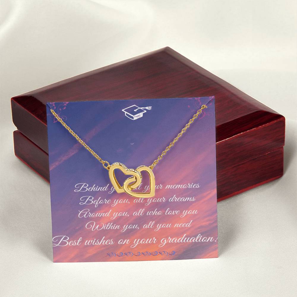Best Graduation Gift For Her Interlocking Hearts Necklace