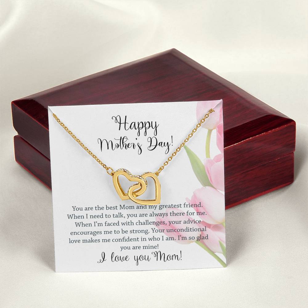 You Are The Best Mom - Happy Mother'S Day Necklace Interlocking Hearts Necklace