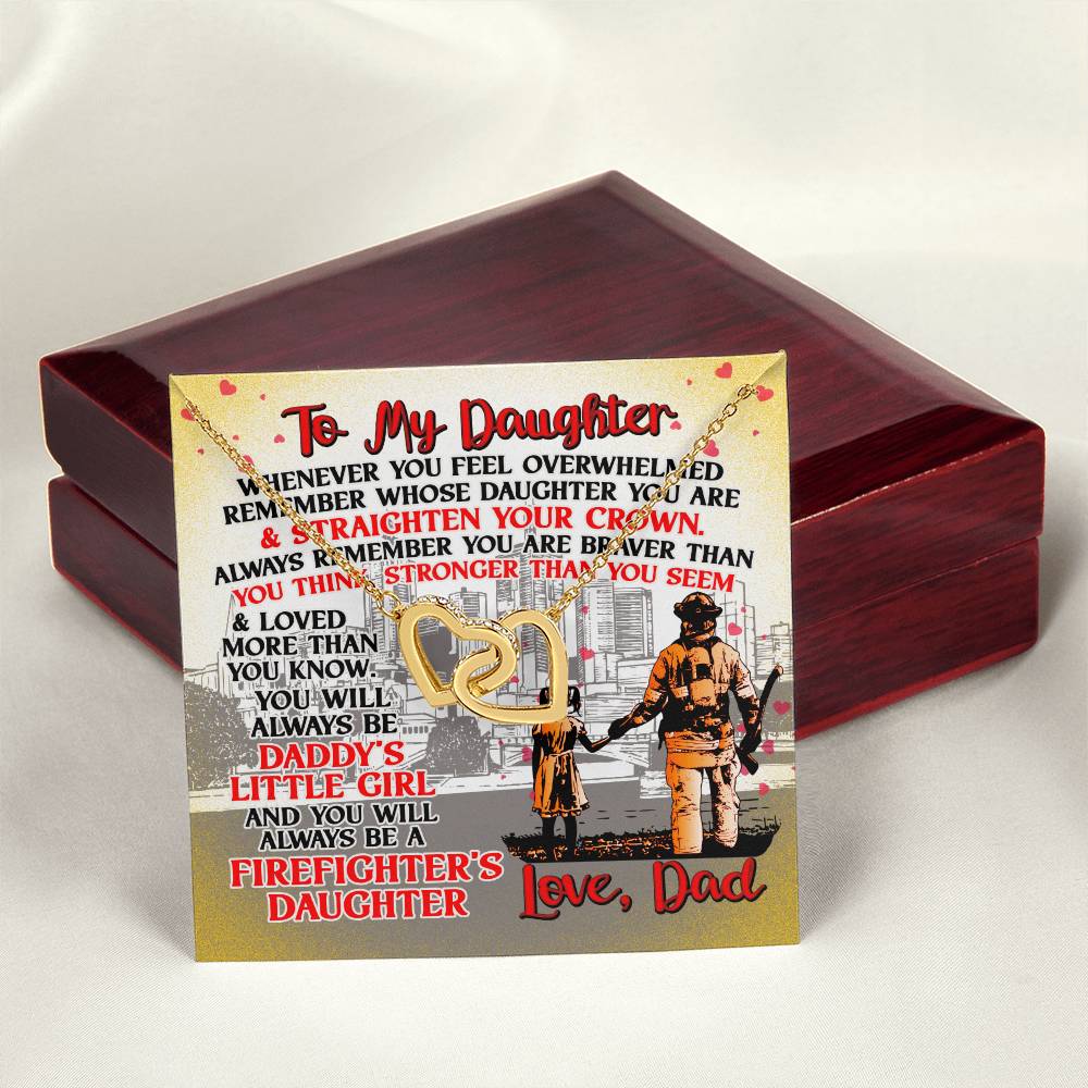 Firefighter'S Daughter - Interlocking Heart Necklace Interlocking Hearts Necklace