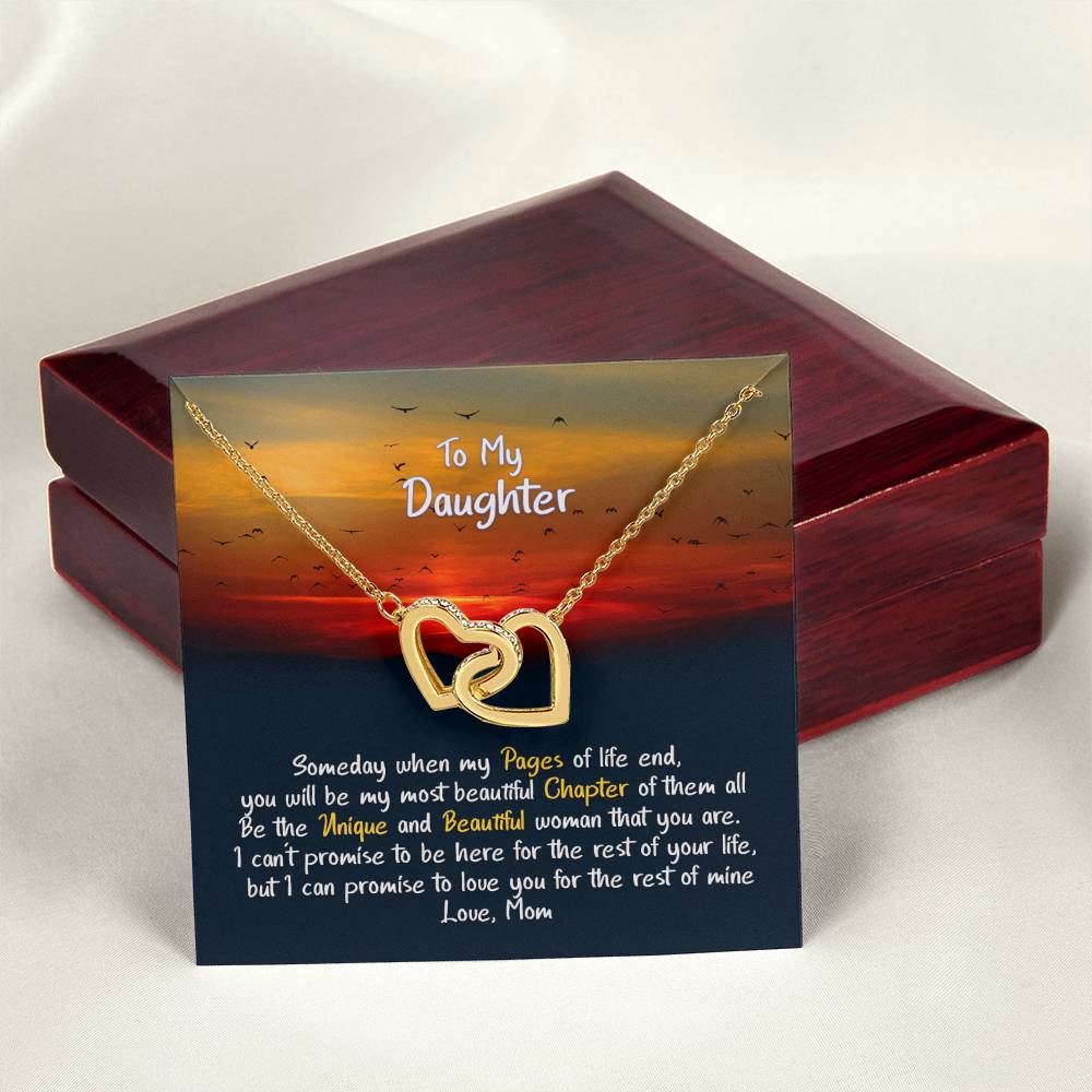 Daughter My Beautiful Chapter - Hearts Necklace Interlocking Hearts Necklace