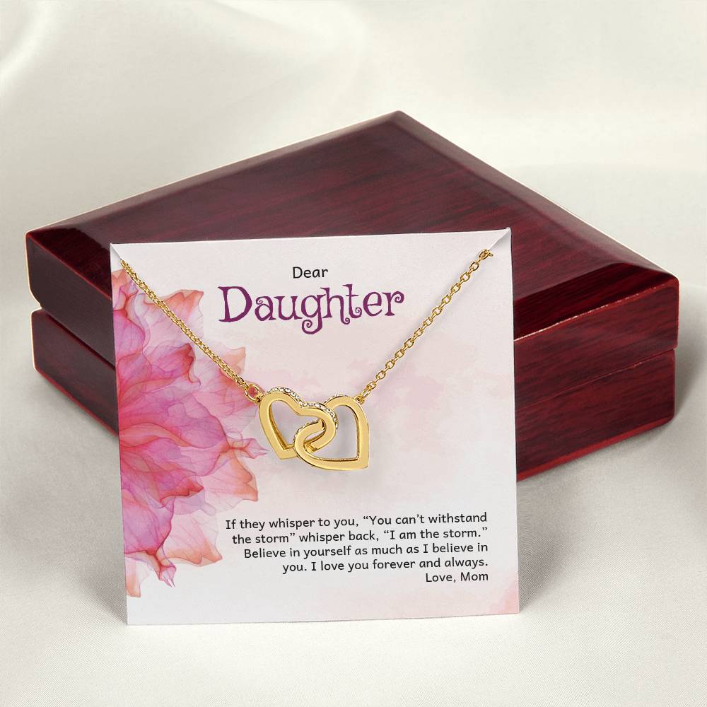 Two Hearts Interlocking Necklace For Daughter Interlocking Hearts Necklace