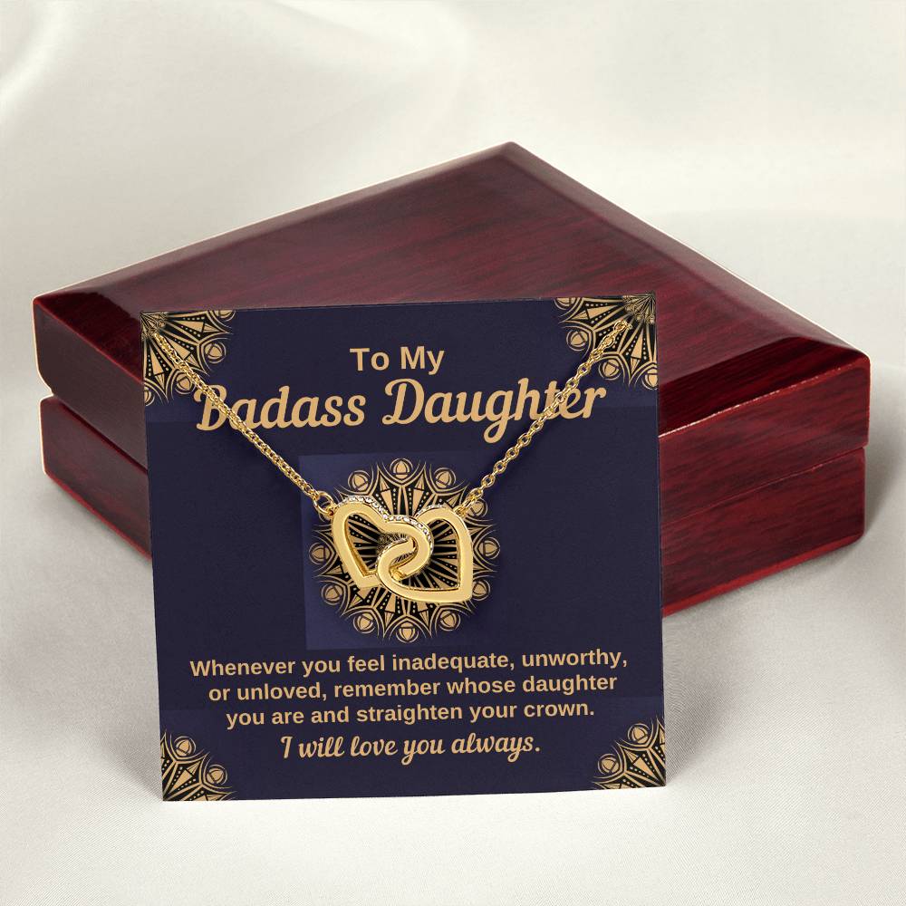 Best Daughter Gifts Interlocking Hearts Necklace