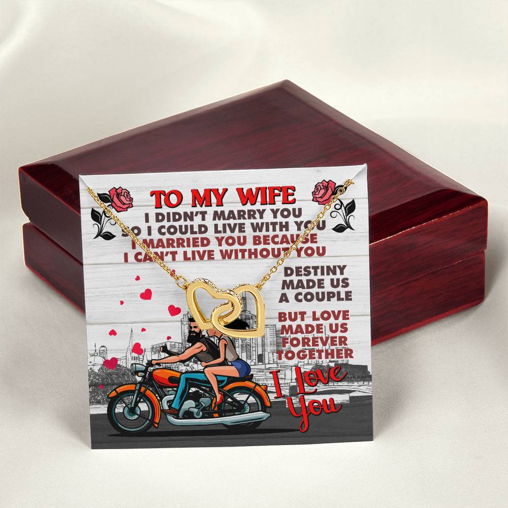 Biker'S Wife - Interlocking Heart Necklace Interlocking Hearts Necklace