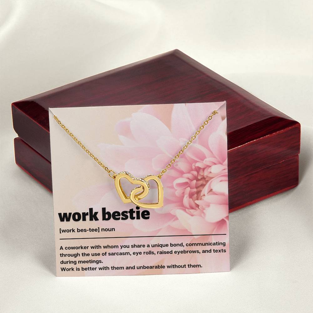 Work Bestie Interlocking Hearts Necklace