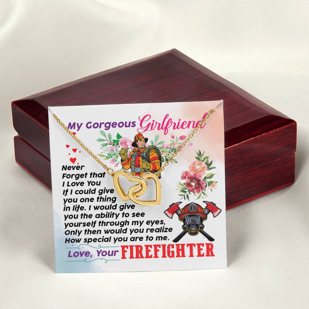 Firefighter'S Girl - Interlocking Heart Necklace Interlocking Hearts Necklace