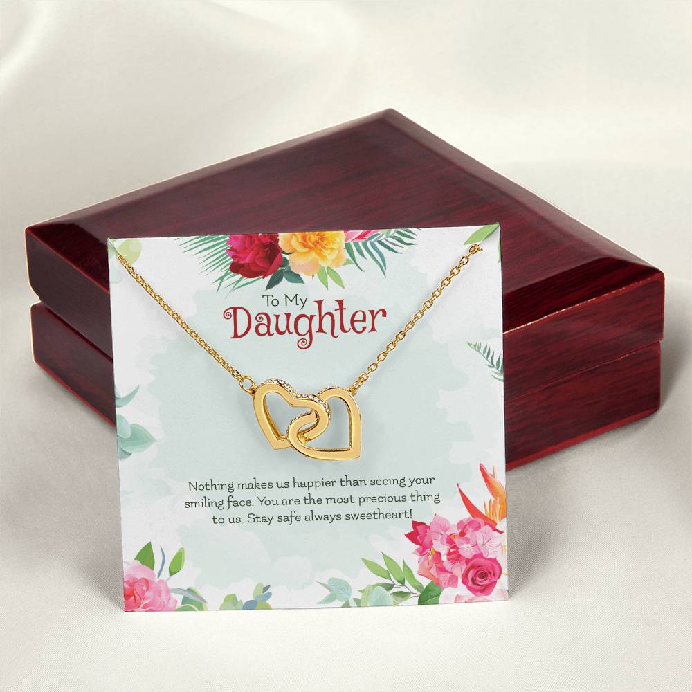 Two Hearts Interlocking Necklace For Daughter Interlocking Hearts Necklace