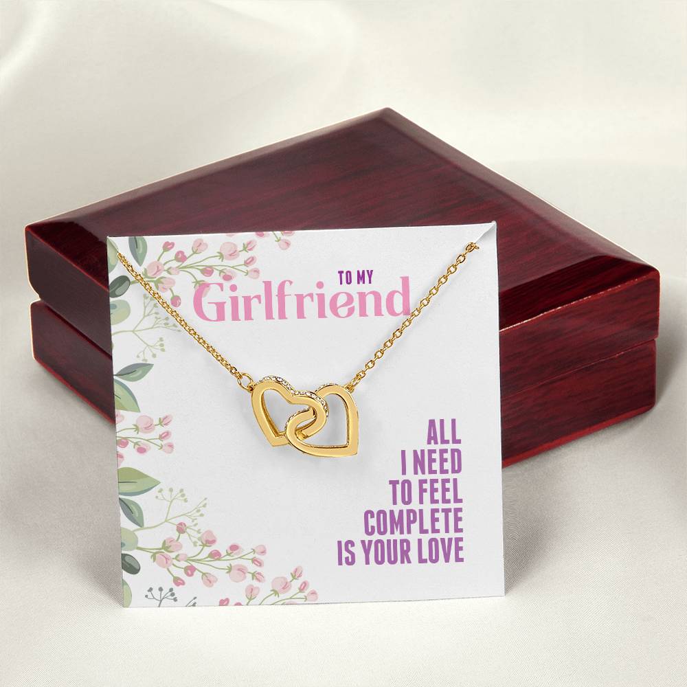 Beautiful Necklace Gift For Girlfriend Interlocking Hearts Necklace