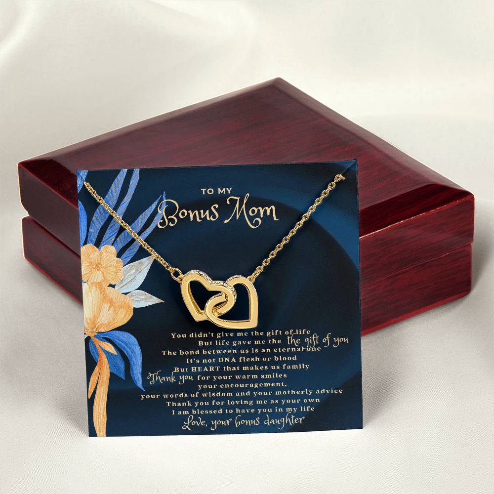 Bonus Mom Interlocking Hearts Necklace