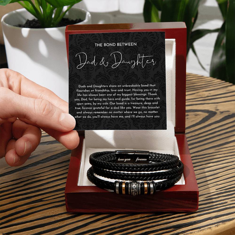 Dad Daughter Bond Bracelet - Love You Forever Bracelet