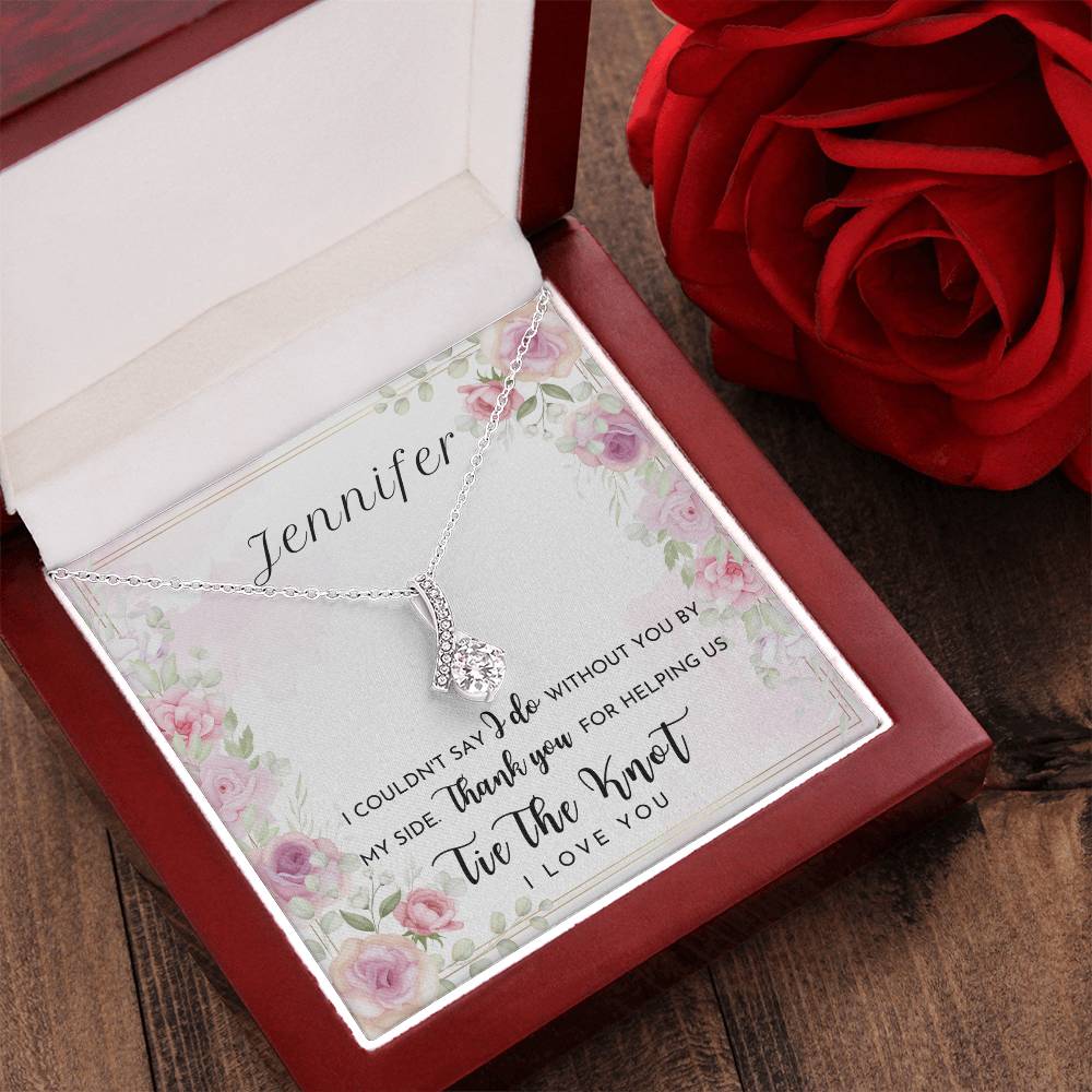 Bridesmaid Gift Bridesmaid Earrings Customize Bridesmaid Necklace Initial Necklace Bridesmaid Jewelry Alluring Beauty Necklace