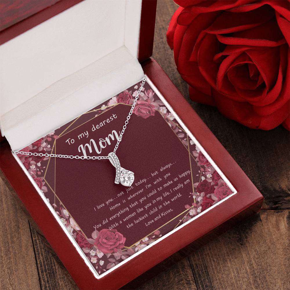 Alluring Beauty Necklace - To My Dearest Mom Happy Mother's Day Gifts Alluring Beauty Necklace